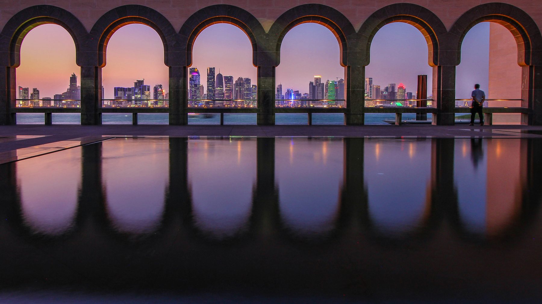 Museum of Islamic Art at sunset, Doha